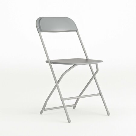 Flash Furniture Folding Chair - Grey Plastic - Event Chair LE-L-3-GREY-GG